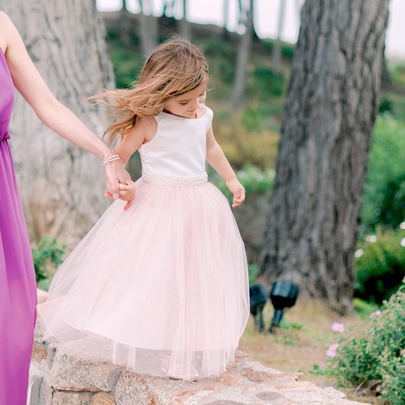 Silk Top Tulle Bottom Dress - Picture 2 of 12